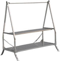 Scaffale portaoggetti da campeggio in acciaio inossidabile nero - struttura pieghevole portatile - formato compatto da 50 g - per esterni picnic e organizzazione