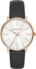 Michael Kors Pyper - Orologio Donna al Quarzo - Movimento Tre Lancette e Cinturino in Pelle - Struttura in Acciaio Inossidabile