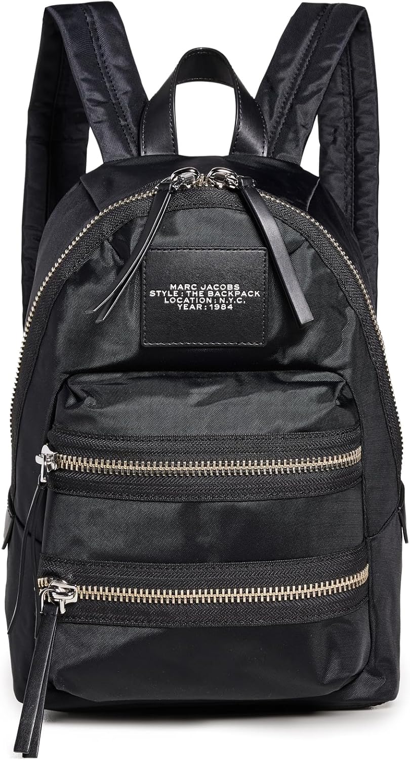 Marc Jacobs The Medium Backpack - Zaino Donna Formato Medium - Fodera in Nylon - Borsa da Schiena per Uso Quotidiano