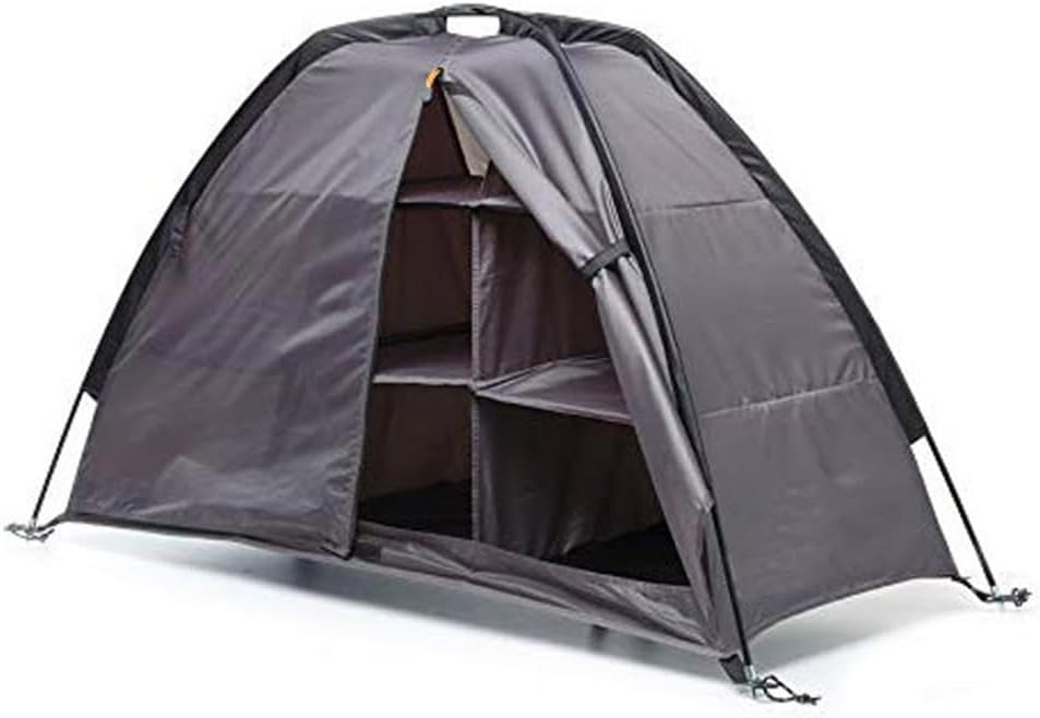 Scarpiera pieghevole da campeggio a griglia - organizer portatile per scarpe e vestiti - struttura compatta da viaggio - per tenda campeggio e accessori da esterno