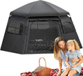 Riparo antipioggia da campeggio nero 130 x 25 x 25 cm - struttura singola per 1 persona - soluzione portatile da esterno - per parchi picnic escursioni e festival