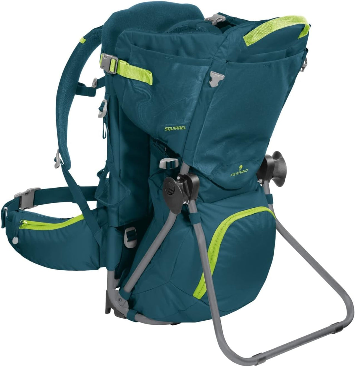 FERRINO Portababy Squirrel zaino portabimbo - blu traspirante - struttura in materiale composito - taglia unica per trekking e alpinismo