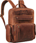 STILORD Blaze - Zaino Vintage Uomo Donna in Vera Pelle - Porta Tablet 11 Pollici con Molti Scomparti - Zaino Grande per Università Scuola e Viaggio