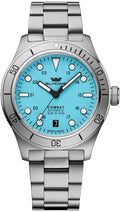 Glycine GL0540 Combat Sub 39 - Orologio uomo analogico - Cassa 39 mm in acciaio inossidabile - Quadrante turchese con lunetta da sub