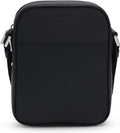 BOSS Highway L Pocket EW - Borsa a tracolla uomo in pelle bovina nera - Dimensioni 25 x 15 x 6 cm - Chiusura con zip e fodera in pelle