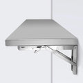Tavolo pieghevole a parete in acciaio inossidabile 60 x 40 cm - piano con ribalta salvaspazio - design moderno montato a muro - per lavanderia e ufficio domestico