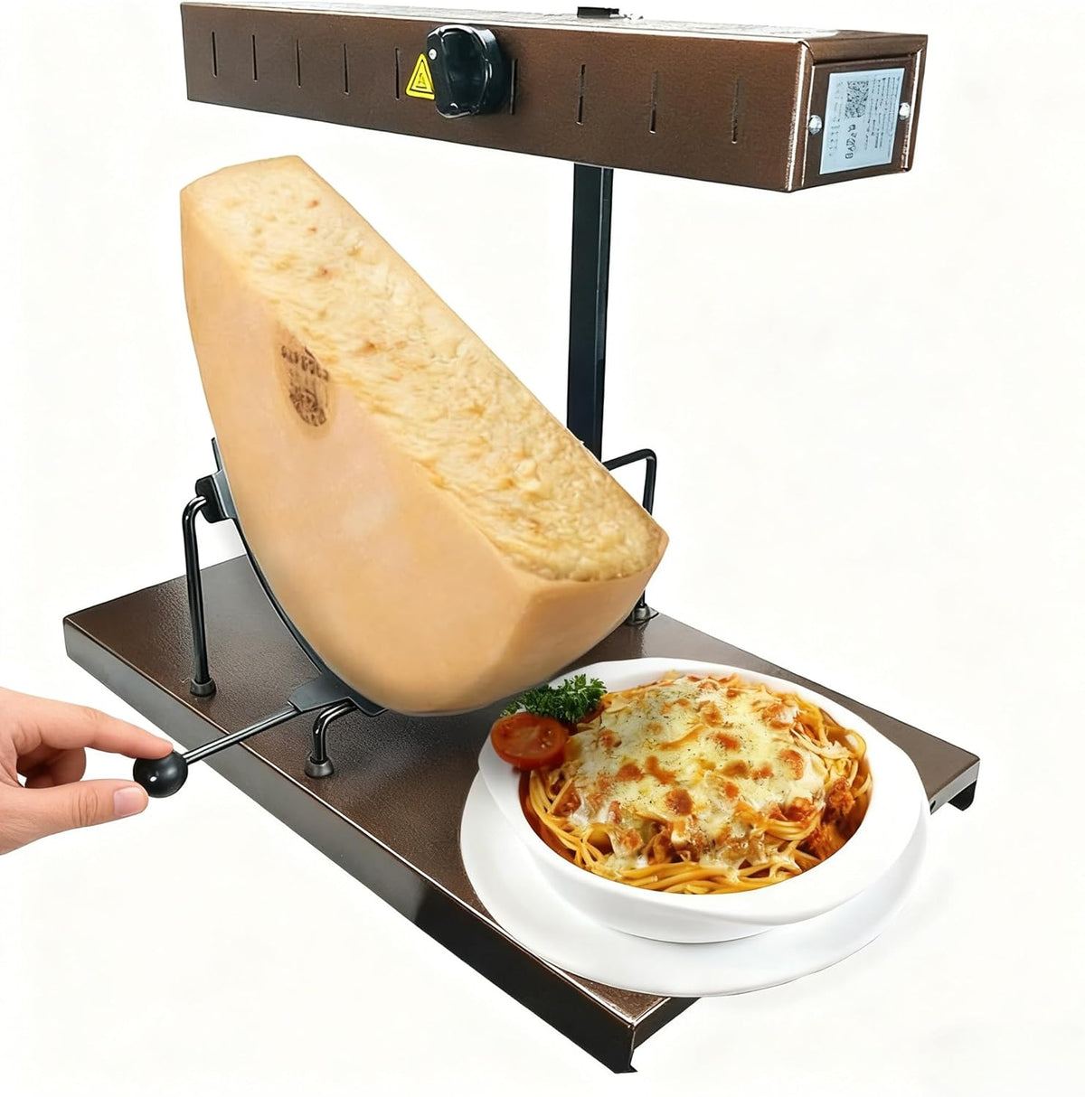 JIYINGHUI Scioglitore Raclette per Mezza Forma - Macchina Elettrica Commerciale e Domestica - Angolo Regolabile - Riscaldamento Rapido Multicolore