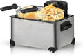 bajrl Friggitrice Elettrica a Doppia Pentola - Modello con Temperatura Costante - Per Uso Domestico e Commerciale - Per Patatine Youtiao Spiedini e Snack