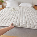 Letto pieghevole da campeggio bianco chiaro 150 x 200 cm - materassino traspirante morbido - design portatile - per casa viaggio e uso outdoor