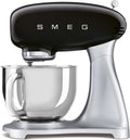 Smeg SMF02BLEU - Impastatrice planetaria 800 W - Ciotola estraibile 4.8 L con 10 velocità - Smooth Start e accessori inclusi in nero