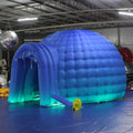 Tenda gonfiabile a cupola SAYOK blu in tessuto Oxford - struttura Igloo portatile con soffiante ad aria - illuminazione LED integrata - per eventi feste e festival all'aperto
