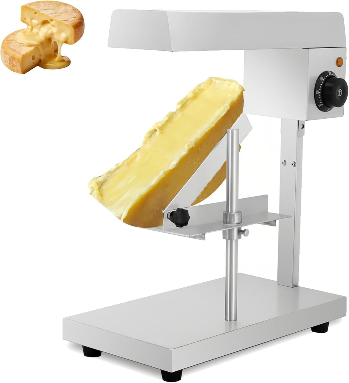 WUCIOA Scioglitore professionale per formaggio - Riscaldamento rapido - Struttura in acciaio inossidabile - Angolo altezza e temperatura regolabili