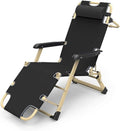 Lettino pieghevole portatile YL26120-TY0177 - poltroncina multiuso con telaio in acciaio al carbonio - schienale per relax - per casa e balcone
