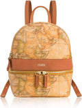 Zaino donna Geo Classic - Zainetto in pelle - Chiusura con cerniera - Accessorio compatto per uso quotidiano e tempo libero
