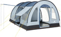 CampFeuer TunnelX tenda tunnel familiare per 4 persone - 3 ingressi grigio e blu - impermeabilità 5000 mm - tenda 4 stagioni per campeggio ed escursioni