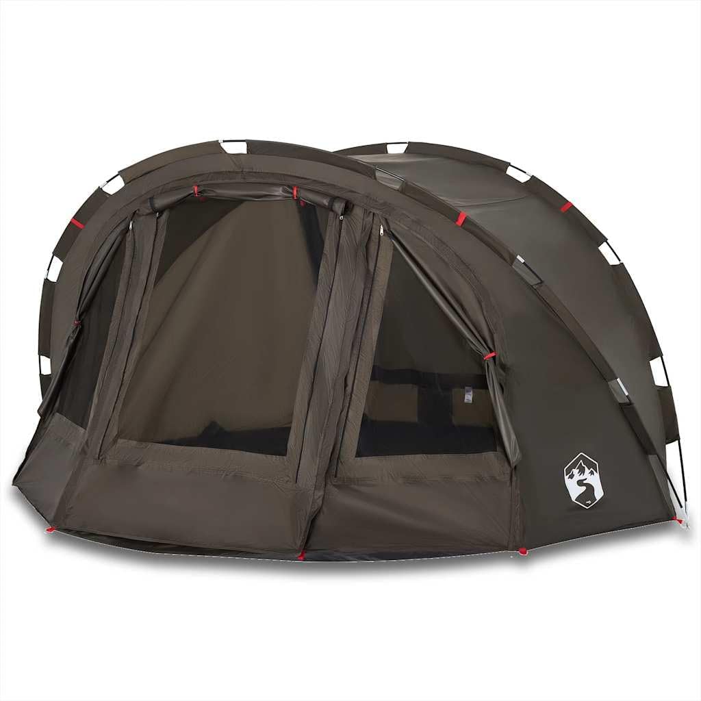 Tenda da pesca vidaXL per 4 persone 298 x 236 x 152 cm - poliestere con rivestimento PU e cuciture sigillate - struttura per 4 stagioni - con pali e borsa trasporto