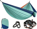 Amaca altalena da campeggio azzurra - nylon paracadute 210T leggero - cinghie regolabili e design portatile - per giardino campeggio e relax outdoor