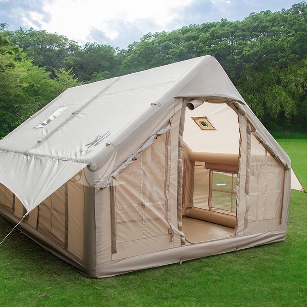UNISTRENGH tenda gonfiabile per 2-6 persone - 400 x 300 x 210 cm in tela Oxford - impermeabilità PU 3000 mm - tenda familiare 4 stagioni per glamping