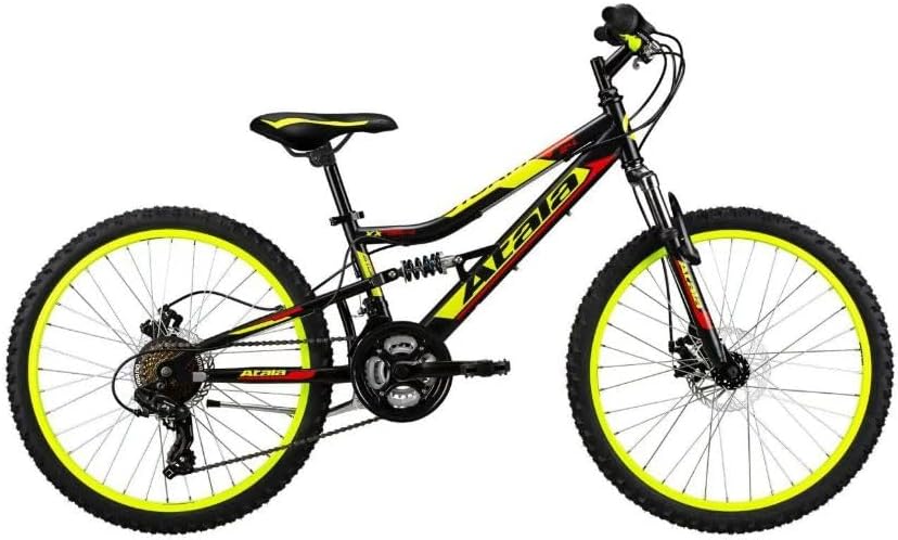 Atala Storm Mountain Bike per bambini - ruote 24 pollici - cambio Shimano 21 velocità - sospensione anteriore e freni a disco meccanici colore blu