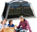 Riparo parasole bianco da campeggio con rete - protezione resistente ai raggi UV - struttura per picnic e giardino - per spiaggia escursioni e viaggi