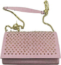 Borsa a secchiello donna con rivetti - Design tinta unita con nappe - Tracolla singola e formato compatto - Fodera in cotone e chiusura con fibbia