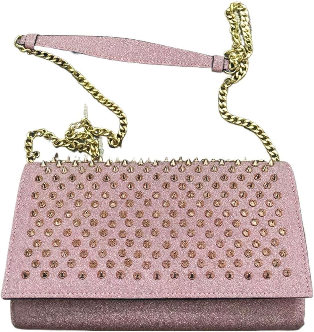 Borsa a secchiello donna con rivetti - Design tinta unita con nappe - Tracolla singola e formato compatto - Fodera in cotone e chiusura con fibbia