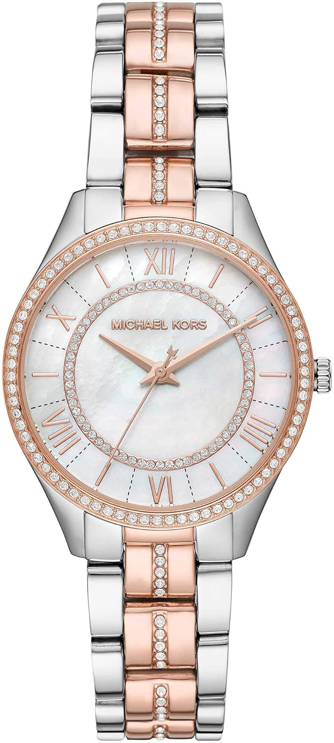 Michael Kors Lauryn - Orologio Donna al Quarzo Tre Lancette - Acciaio Inossidabile - Cinturino in Acciaio o Pelle