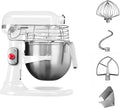 KitchenAid 5KSM7990XEWH Professional - Impastatrice planetaria 325 W - Ciotola estraibile 6.9 L - Acciaio inox bianco con controllo a leva