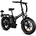 Rattan LM-LF PRO-Ultra bici elettrica pieghevole per adulti - Fat Tire 20 x 4 pollici e 7 velocità - batteria rimovibile 48 V - 2 posti e freni idraulici