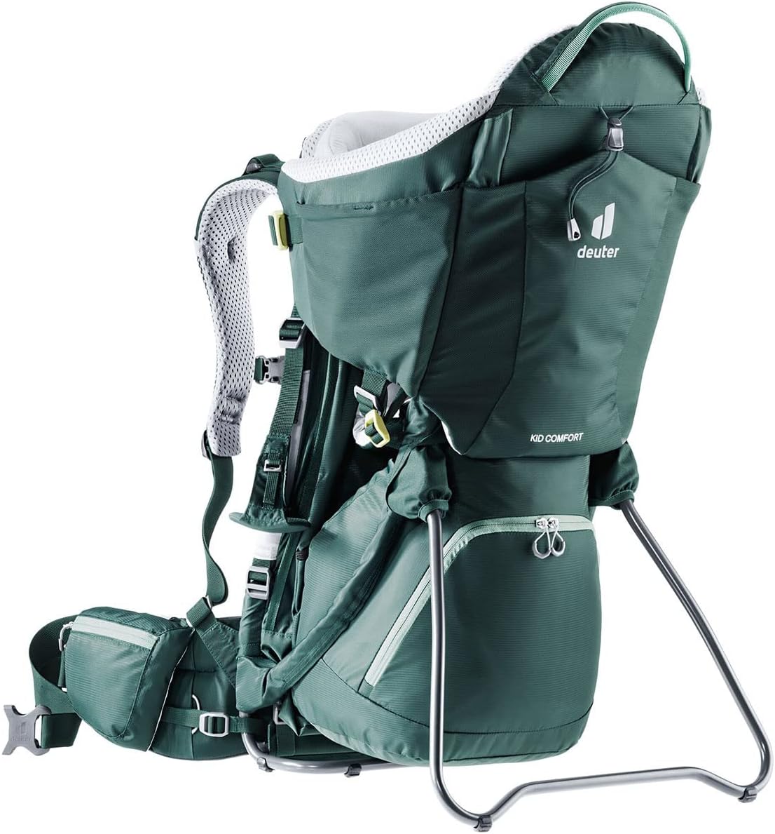 deuter Kid Comfort zaino portabimbo - nylon colore Forest - portata massima 22 kg - cinghie regolabili e chiusura con cerniera