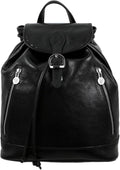 Time Resistance Zaino Piccolo - Vera Pelle Pieno Fiore - Zaino in Pelle Made in Italy - Accessorio Compatto per Uso Quotidiano