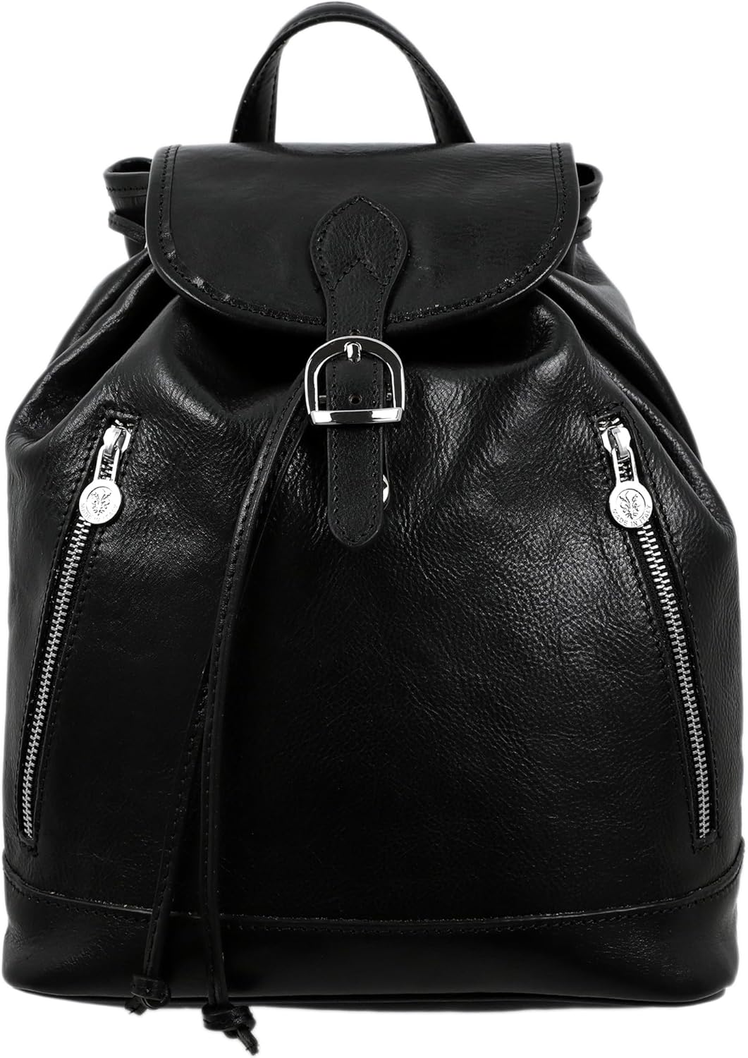 Time Resistance Zaino Piccolo - Vera Pelle Pieno Fiore - Zaino in Pelle Made in Italy - Accessorio Compatto per Uso Quotidiano