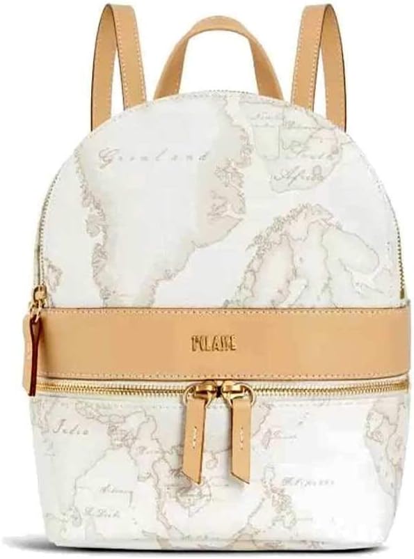 Alviero Martini 1A Classe Geo White CD0986188 - Zaino Donna Piccolo Bianco - Modello Geo White - Accessorio Compatto da Schiena