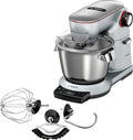 Bosch MUM9AX5S00 - Planetaria da Cucina 1500 W Argento - Ciotola da 5,5 Litri con Bilancia Integrata - 8 Velocità Fruste e Ganci per Impasto