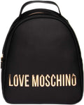 Love Moschino JC4197PP1LKD0000 - Zaino Donna Medio in Ecopelle Nera - Borsa da Schiena con Altre Fibre - Accessorio Femminile Quotidiano