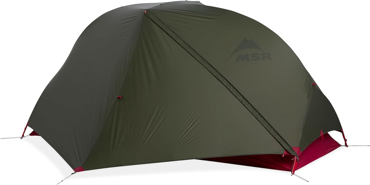 Tenda MSR Hubba Hubba Bikepack 1 verde 216 x 76 x 97 cm - tenda singola da 930 g per 3 stagioni - impermeabilità 2000 mm - per bikepacking trekking e viaggio