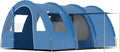 Outsunny Tenda da campeggio per 5-6 persone - 475 x 315 x 215 cm blu - impermeabilità 2000 mm - 2 porte finestre e tasche per trekking e campeggio