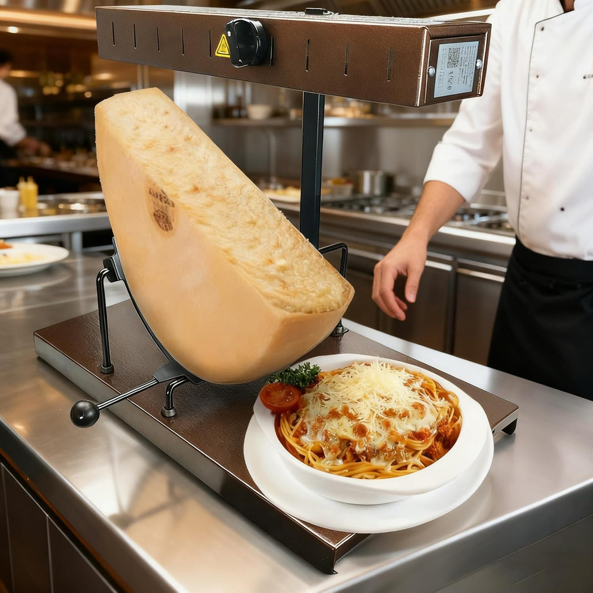 JIYINGHUI Scioglitore raclette commerciale 650 W - Per mezza forma di formaggio - Barra riscaldante regolabile - Per uso domestico e professionale