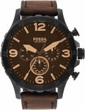 Fossil Nate - Orologio uomo cronografo al quarzo - Struttura in acciaio inossidabile - Cinturino in acciaio inossidabile o pelle