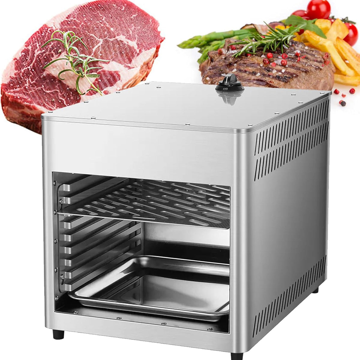 IYUESQ NPJ003G Forno grill commerciale multistrato - Griglia professionale a gas per interni - Temperatura regolabile - Per carne verdure pizza e pane