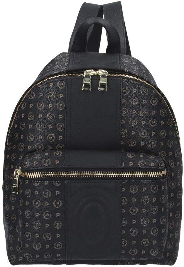 Pollini TE8412PP03Q1Z00N - Zainetto donna nero - Collezione Heritage - Design compatto per città lavoro e tempo libero