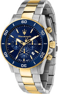 Maserati Competizione R8873600006 - Orologio uomo cronografo analogico - Cassa 43 mm quadrante blu sunray - Cinturino blu in acciaio inossidabile