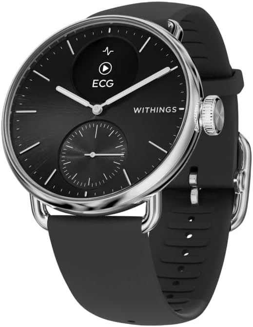 Withings ScanWatch 2 Smartwatch Ibrido - ECG SpO2 Temperatura e Sonno - GPS Bluetooth iOS Android - Batteria fino a 35 Giorni