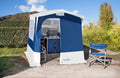 Cucinotto da campeggio Brunner Vida NG 150 x 200 cm blu - struttura in PVC per cucina outdoor - peso circa 13,5 kg - per campeggio escursioni e soggiorni all'aperto