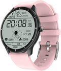 PURRL Smartwatch uomo donna rosa - Fitness tracker con contapassi calorie e torcia - Display rotondo 1.28 pollici - 24 modalità sportive Bluetooth e protezione IP68