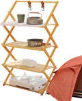 Scaffale pieghevole da campeggio a 4 livelli 70 cm - ripiani portatili multistrato - capacità 22311,04 cm cubi - per picnic campeggio e organizzazione esterna