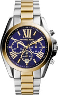 Michael Kors Bradshaw - Orologio donna cronografo al quarzo - Cassa 43 mm - Cinturino in acciaio inossidabile dal design deciso