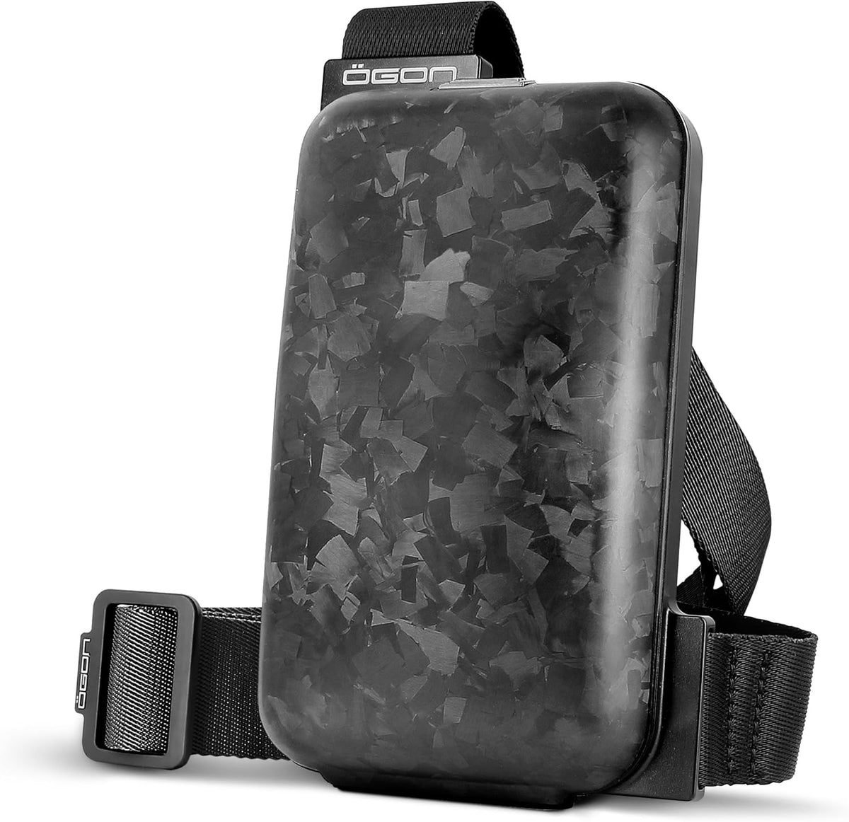 OGON Designs Phone Bag - Borsa in Fibra di Carbonio Forgiata - Portafoglio Integrato - Chiusura con Bottone Leggera e Pratica