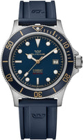 Glycine Combat Sub GL0327 - Orologio Uomo Automatico - Cassa 42 mm Acciaio Inossidabile - Quadrante Blu Cinturino Blu