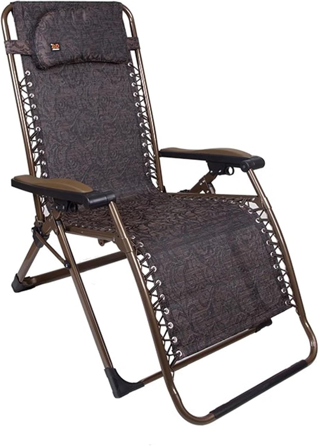 Lettino prendisole reclinabile da esterno - superficie in Textilene con carico 200 kg - poggiatesta imbottito regolabile - per spiaggia giardino e relax estivo